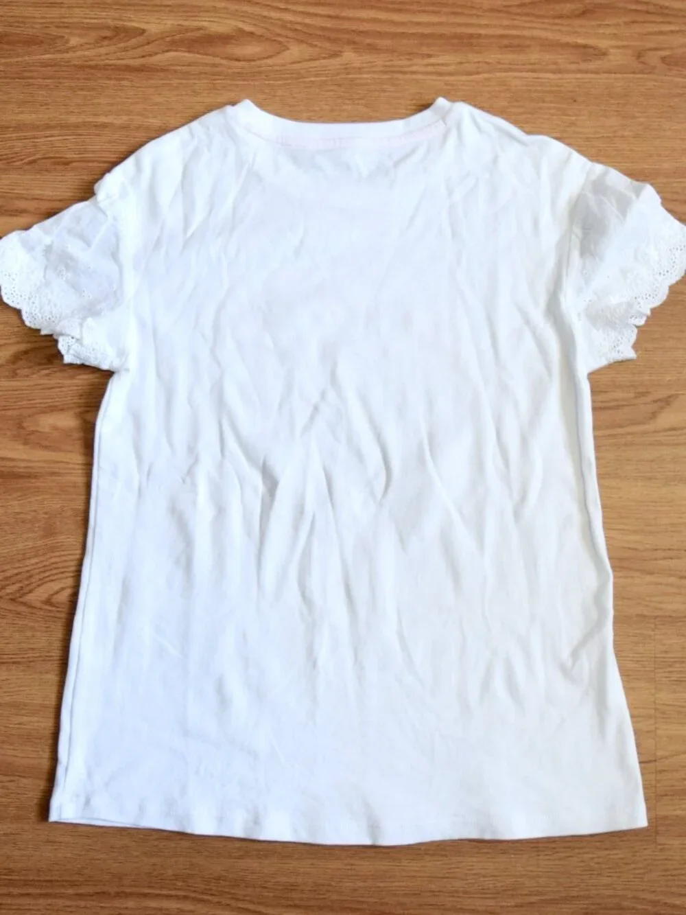 White Pink Flora Daisy Short Sleeve Cotton T-shirt